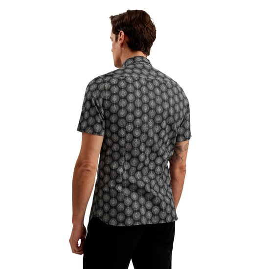 Ted Baker Pearsho Kurzarm-shirt Mit Kreis-geometrie, Schwarz - Image 5