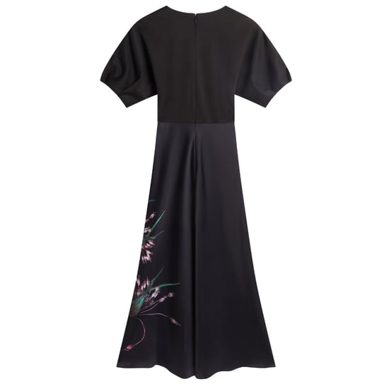 Ted Baker Sado Bedrucktes Ponte-satin-kleid In Schwarz - Image 2