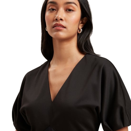 Ted Baker Sado Bedrucktes Ponte-satin-kleid In Schwarz - Image 5