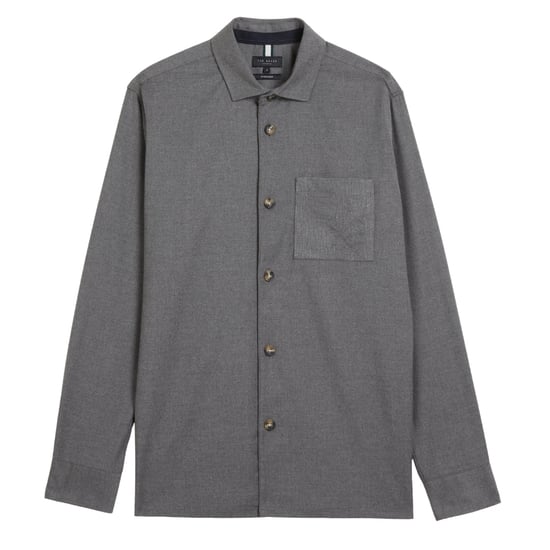 Ted Baker Gaius Oversize-hemd Aus Wollmischung, Hellgrau - Image 1