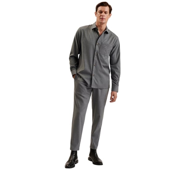Ted Baker Gaius Oversize-hemd Aus Wollmischung, Hellgrau - Image 3