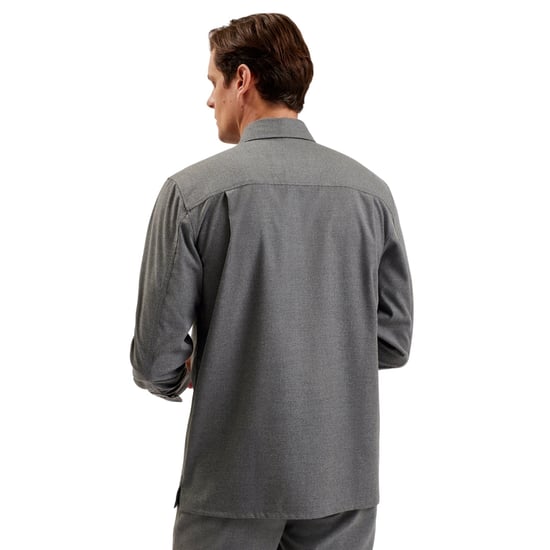 Ted Baker Gaius Oversize-hemd Aus Wollmischung, Hellgrau - Image 5