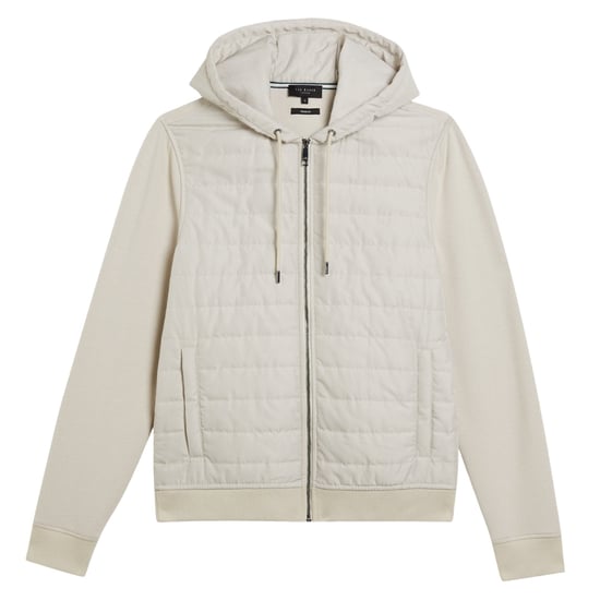 Ted Baker Adburys Regular Stepp-kapuzenpullover Mit Reißverschluss, Beige - Image 1