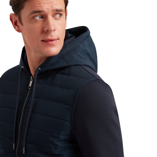 Ted Baker Adburys Regular Navy Stepp-kapuzenjacke Mit Reißverschluss - Image 3
