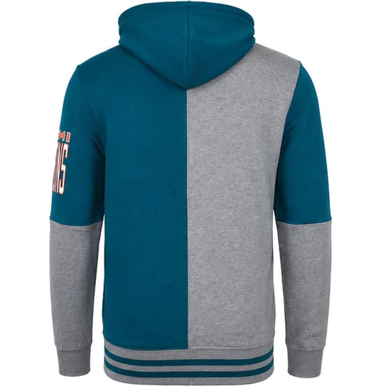 Mitchell & Ness NFL Miami Dolphins Farbgeteiltes Herren Hoodie Grau/Türkis - Image 3