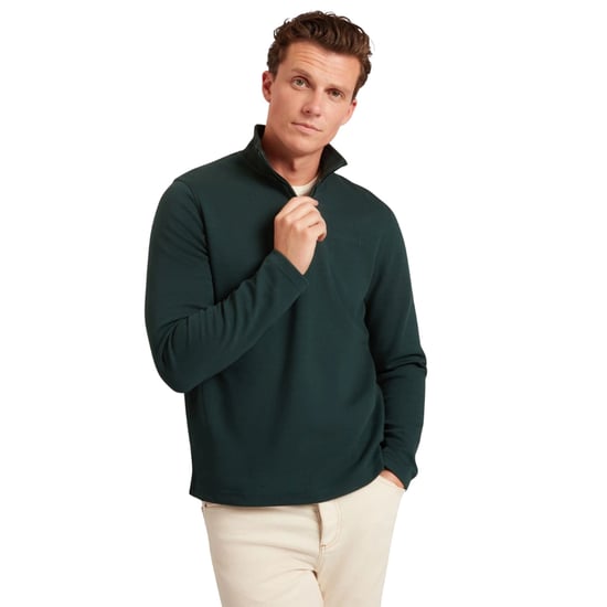 Ted Baker Crabtre Branded Honeycomb Trim Dunkelgrüner Halbzipper - Image 2