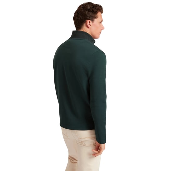 Ted Baker Crabtre Branded Honeycomb Trim Dunkelgrüner Halbzipper - Image 3