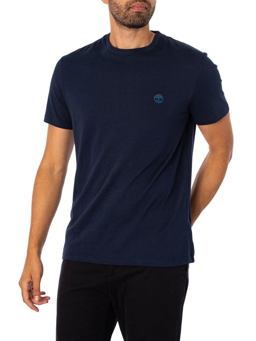 Timberland Slim Fit T-Shirt Mit Gesticktem Logo, Blau - Image 2
