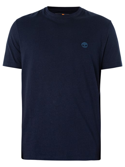 Timberland Slim Fit T-Shirt Mit Gesticktem Logo, Blau - Image 5
