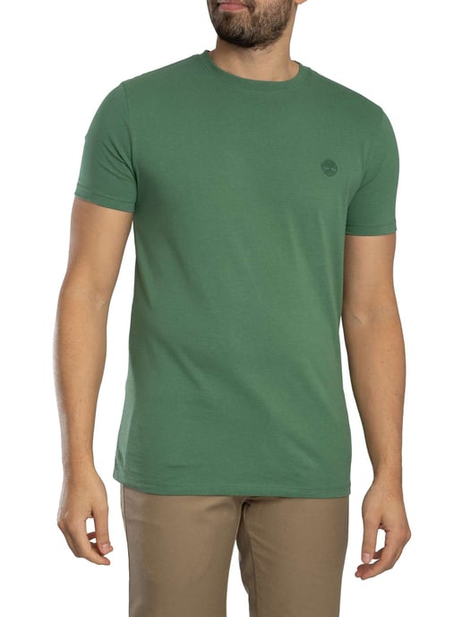 Timberland Slim Fit T-Shirt Mit Gesticktem Logo, Grün - Image 1