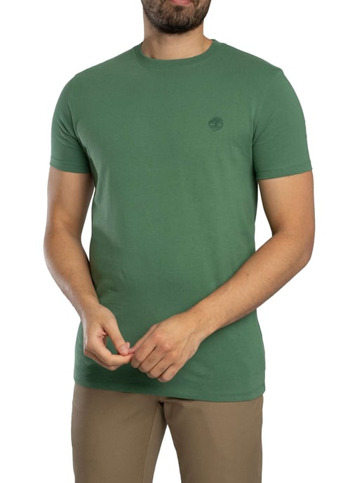 Timberland Slim Fit T-Shirt Mit Gesticktem Logo, Grün - Image 2