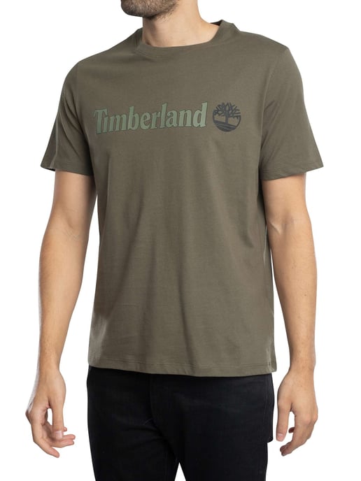 Timberland T-Shirt Mit Linearem Logo, Grün - Image 2