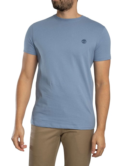 Timberland Slim Fit T-Shirt Mit Gesticktem Logo, Blau - Image 1
