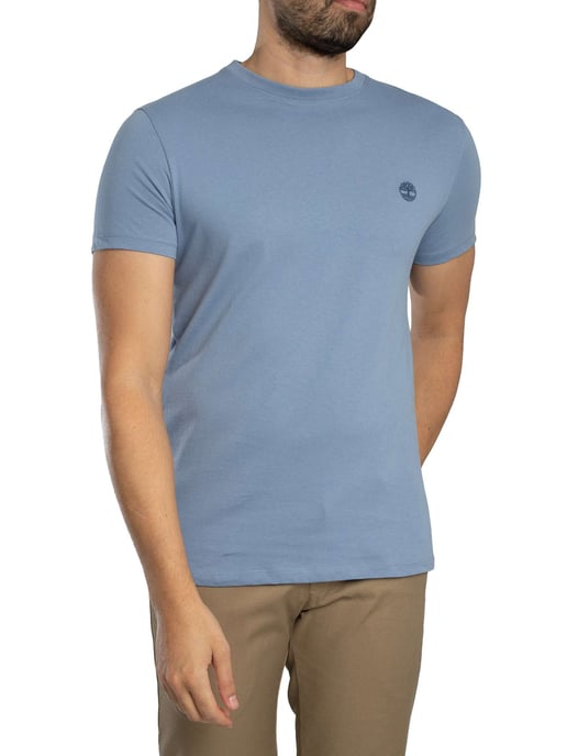 Timberland Slim Fit T-Shirt Mit Gesticktem Logo, Blau - Image 2