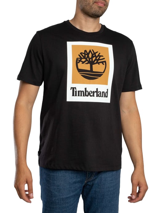 Timberland Farbiges Kurzes Grafik-T-Shirt, Schwarz - Image 2