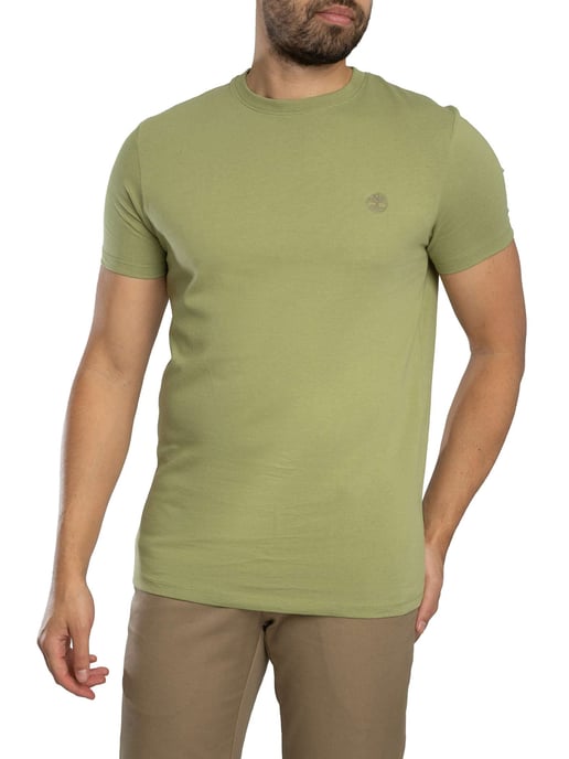 Timberland Slim Fit T-Shirt Mit Gesticktem Logo, Grün - Image 2