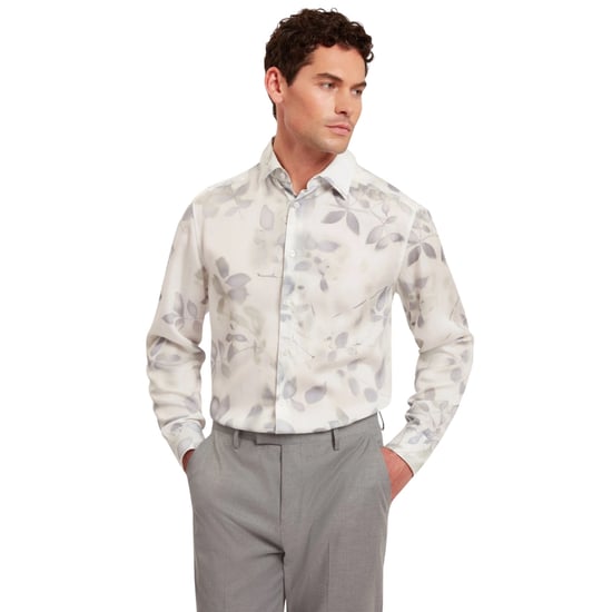 Ted Baker Kalmill Regular Fit Hemd Mit Blattschattenmuster, Weiß - Image 2