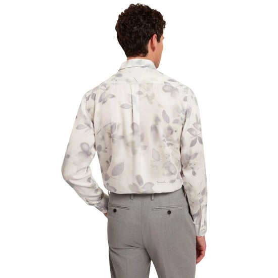 Ted Baker Kalmill Regular Fit Hemd Mit Blattschattenmuster, Weiß - Image 3