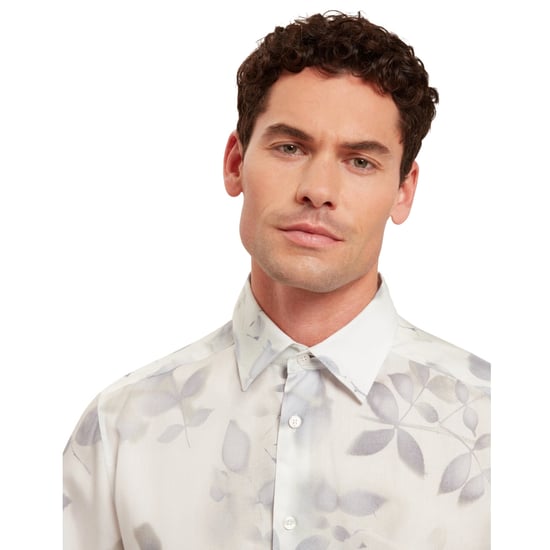 Ted Baker Kalmill Regular Fit Hemd Mit Blattschattenmuster, Weiß - Image 4
