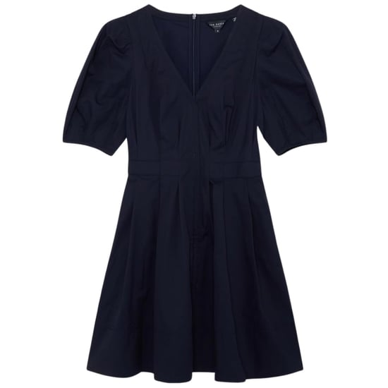 Ted Baker Uvita Minikleid Mit Puffärmeln Und V-ausschnitt In Marineblau - Image 1
