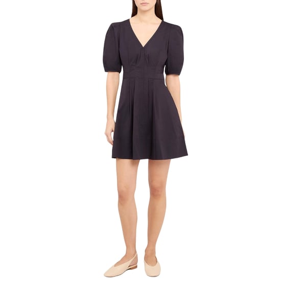 Ted Baker Uvita Minikleid Mit Puffärmeln Und V-ausschnitt In Marineblau - Image 3