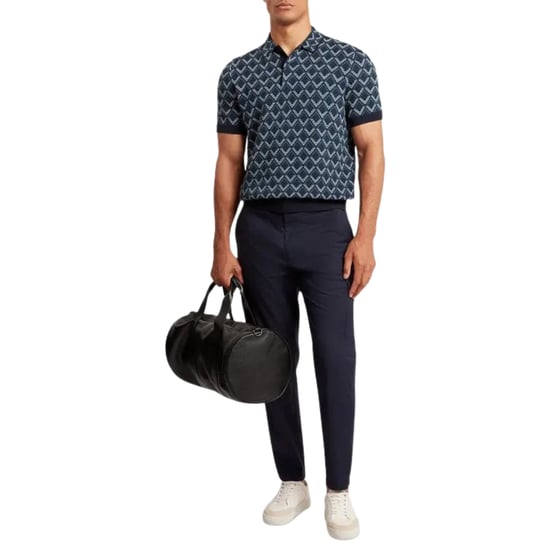 Ted Baker Melvvin Geo Jacquard Strick-polohemd In Marineblau - Image 4