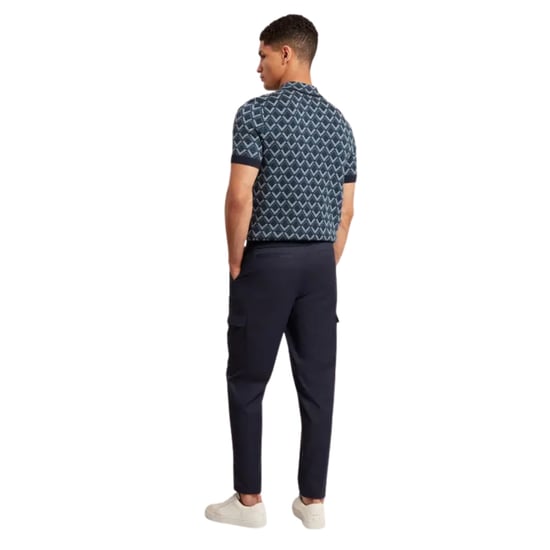 Ted Baker Melvvin Geo Jacquard Strick-polohemd In Marineblau - Image 5