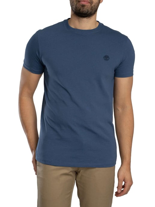 Timberland Slim Fit T-Shirt Mit Gesticktem Logo, Blau - Image 2