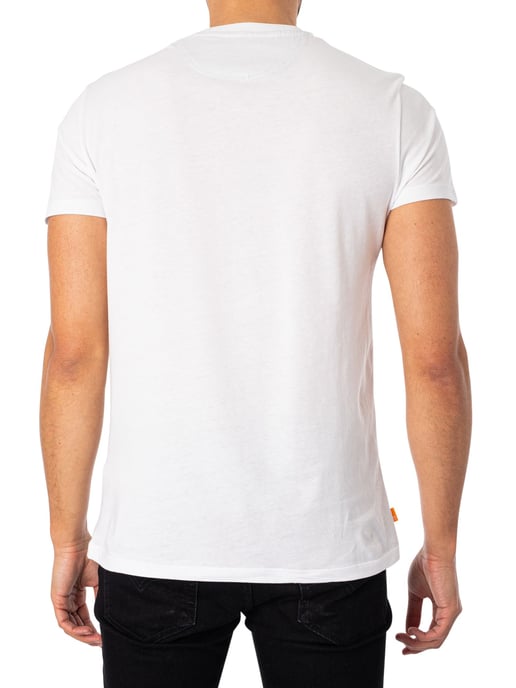 Timberland Dunstan River Schmales Rundhals-T-Shirt, Weiß - Image 3