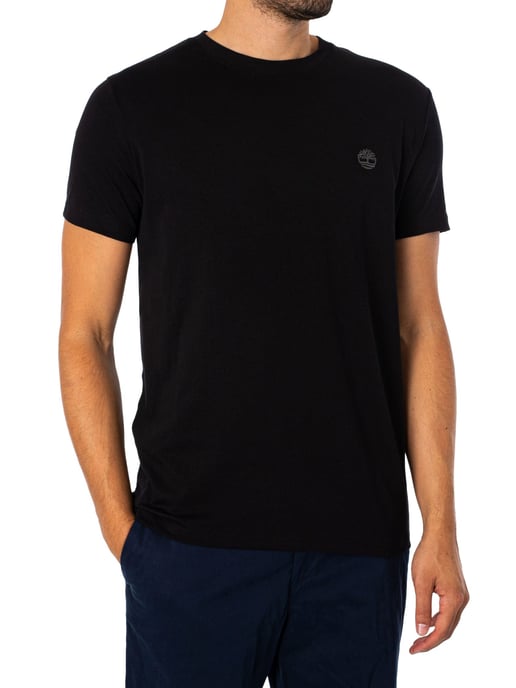 Timberland Slim Fit T-Shirt Mit Gesticktem Logo, Schwarz - Image 2