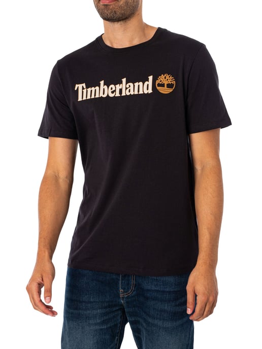 Timberland T-Shirt Mit Linearem Logo, Schwarz - Image 2