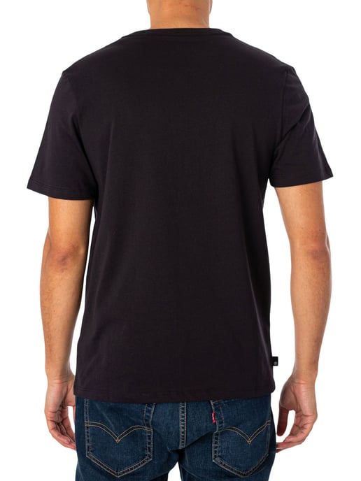 Timberland T-Shirt Mit Linearem Logo, Schwarz - Image 3