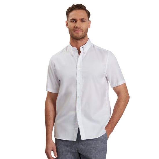 Ted Baker Alyth Regular Branded White Oxford Shirt - Image 4