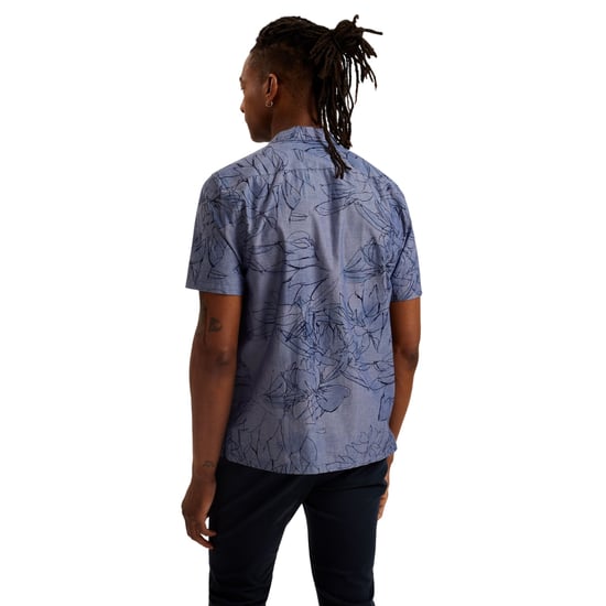 Ted Baker Terroni Regular Chambray Floral Dunkelblaues Hemd - Image 2