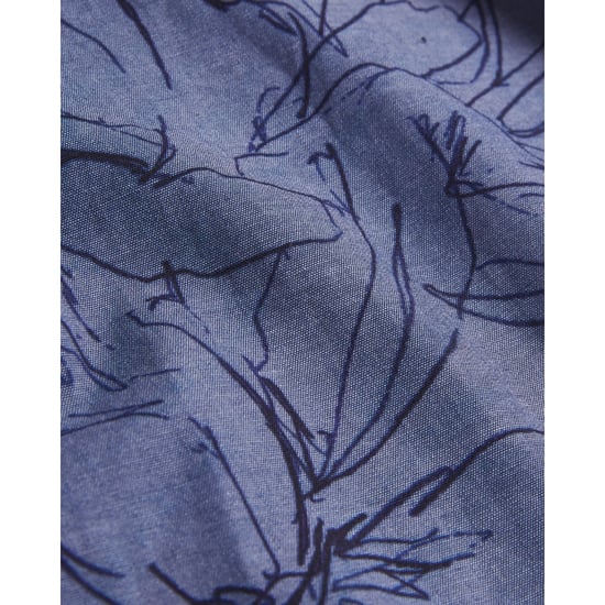 Ted Baker Terroni Regular Chambray Floral Dunkelblaues Hemd - Image 4