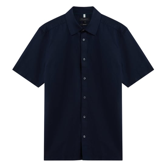 Ted Baker Zebra Regular Navy Leinenhemd - Image 1