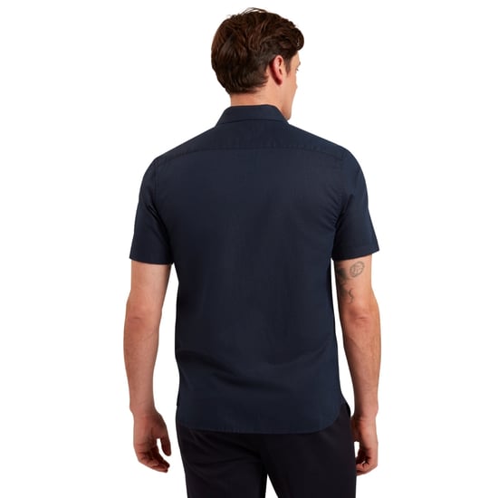 Ted Baker Zebra Regular Navy Leinenhemd - Image 3