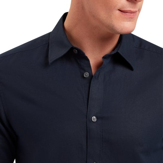 Ted Baker Zebra Regular Navy Leinenhemd - Image 4