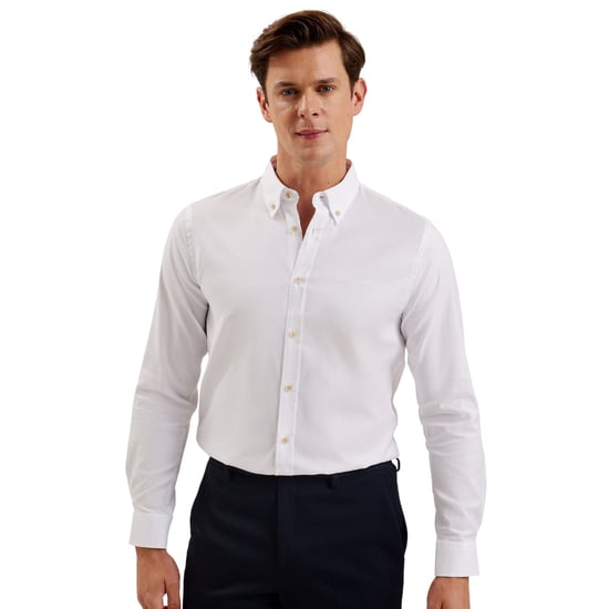 Ted Baker Allarde Regular Branded White Oxford Shirt - Image 3