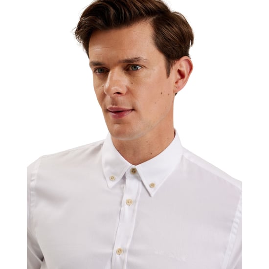 Ted Baker Allarde Regular Branded White Oxford Shirt - Image 5
