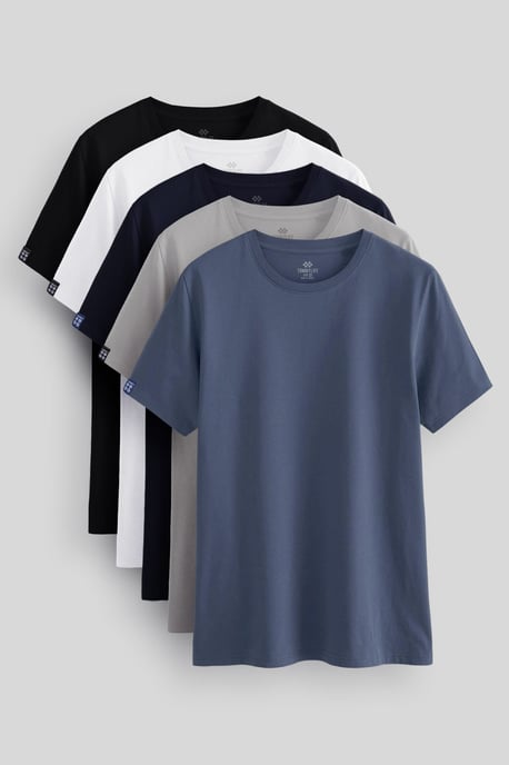 Komfort Fit Rundhalsausschnitt T-Shirt - Image 1