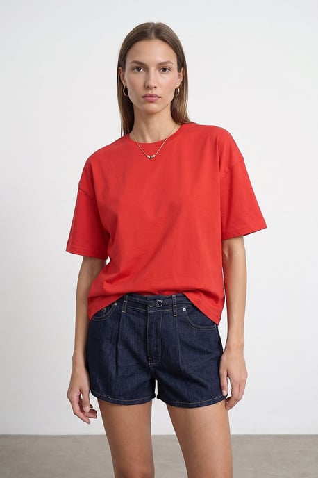 Übergroßes Baumwoll-Crewneck-T-Shirt - Image 3