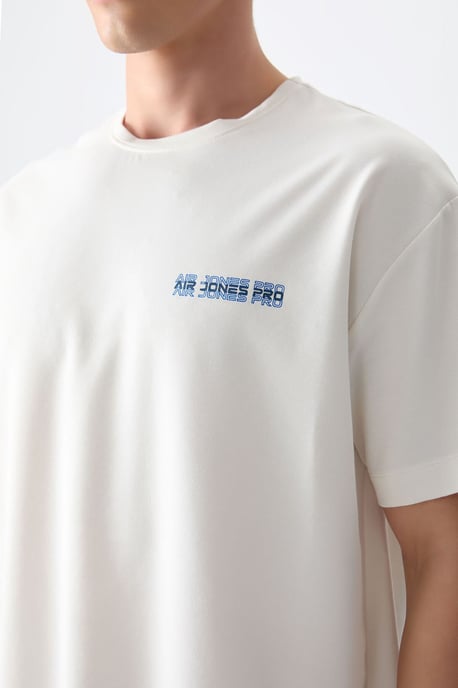 Tommy Life Oversized bedrucktes T-Shirt aus Baumwoll-Jersey - Wollweiß - Image 2