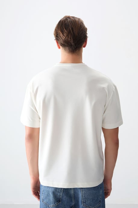 Tommy Life Oversized bedrucktes T-Shirt aus Baumwoll-Jersey - Wollweiß - Image 6