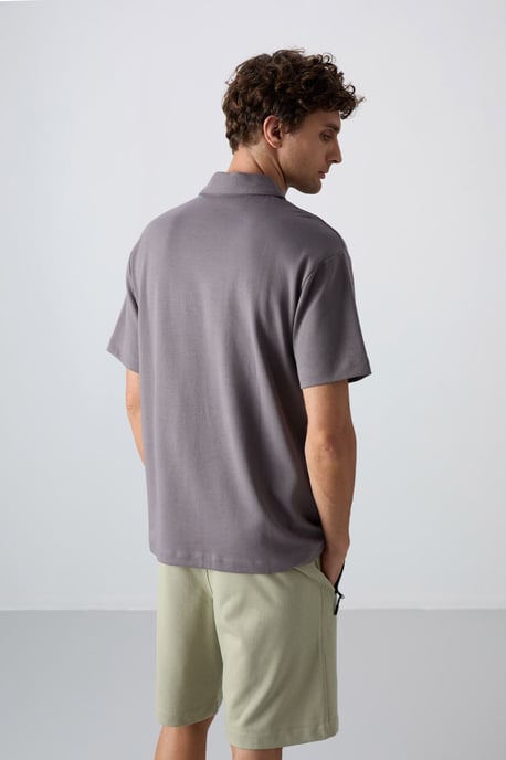 Herren Oversized Polo T-Shirt - Image 5