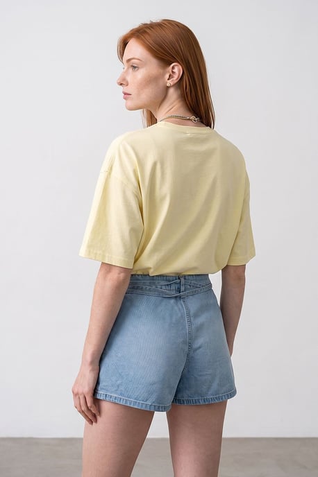 Übergroßes Baumwoll-Crewneck-T-Shirt - Image 2