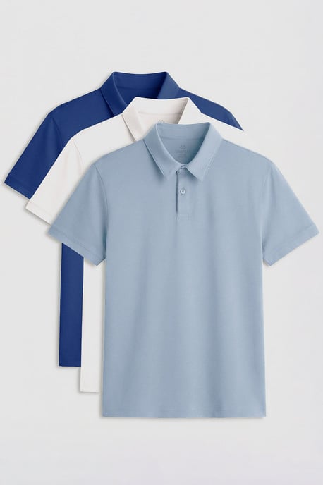 Herren Polo-Shirt aus Baumwolle-Elasthan - Image 1