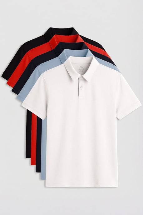 Herren Polo-Shirt aus Baumwolle-Elasthan - Image 1