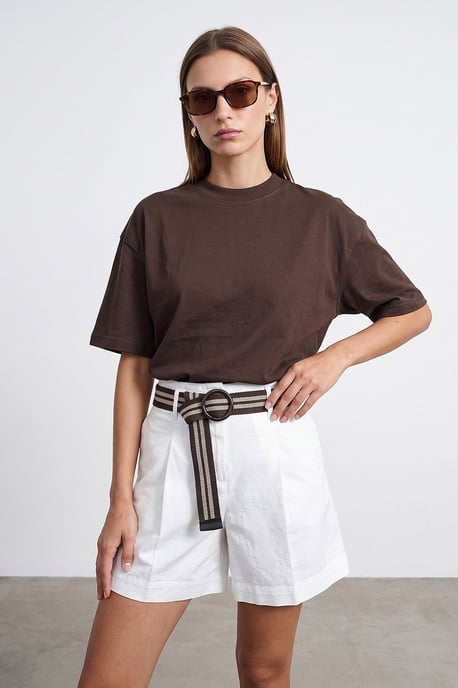 Übergroßes Baumwoll-Crewneck-T-Shirt - Image 3