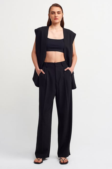 Hochtaillierte weite Crepe-Hose - Image 3
